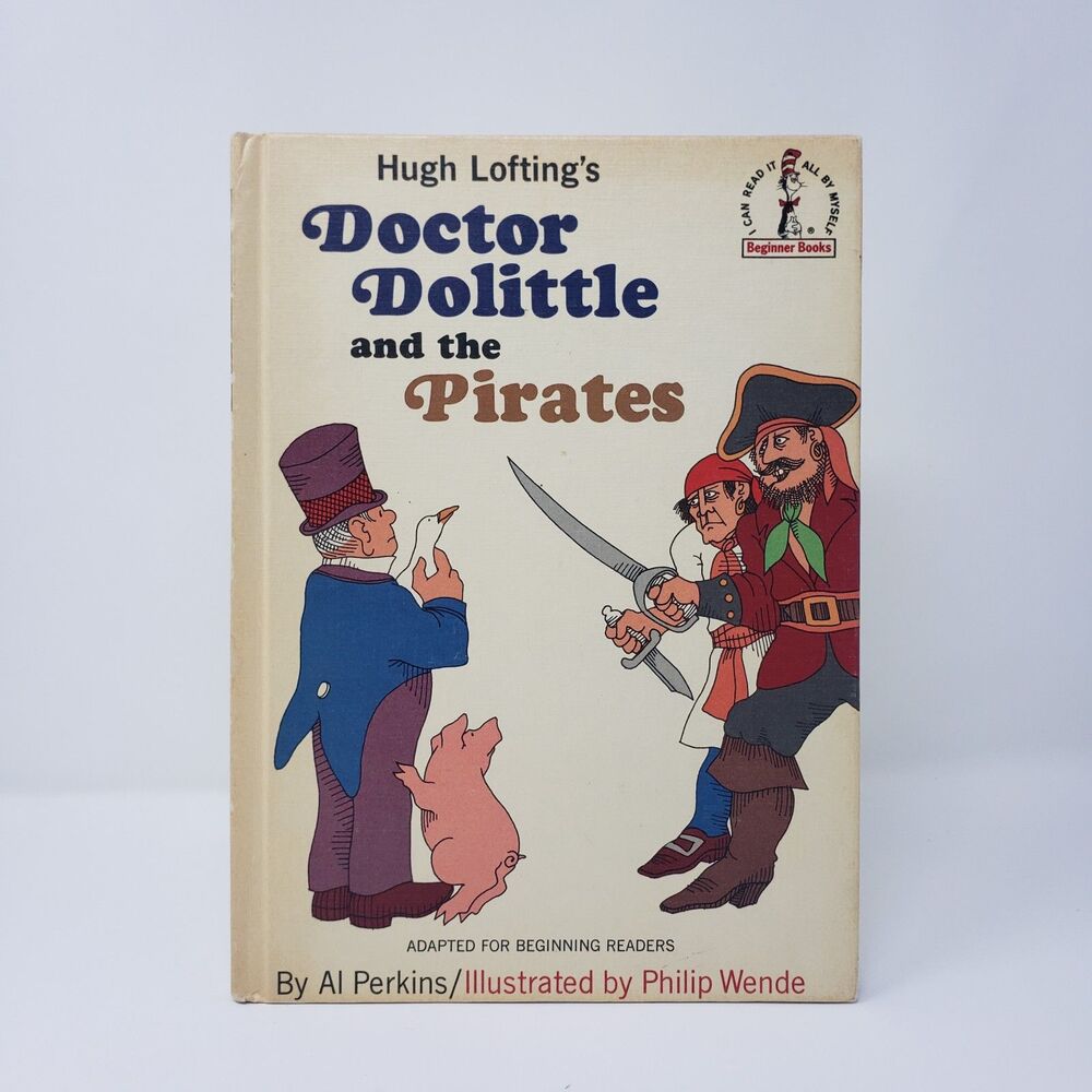 Vintage 1968 Doctor Dolittle And The Pirates By Al Perkins Hard Cover Book